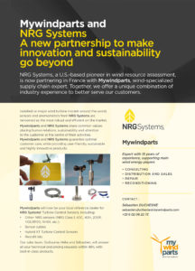 Mywindparts and NRG Systems : a new partnership to make innovation and sustainability go beyond.